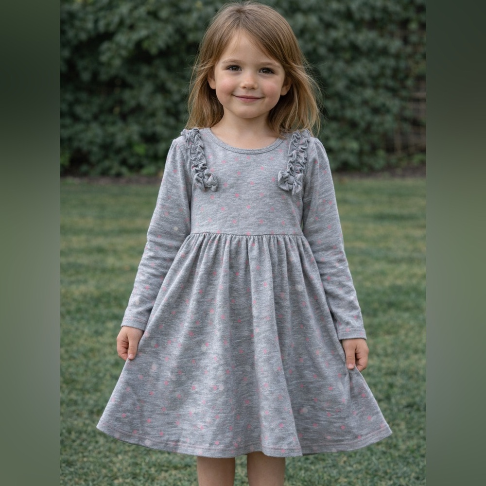Gray and Pink Kids Dress